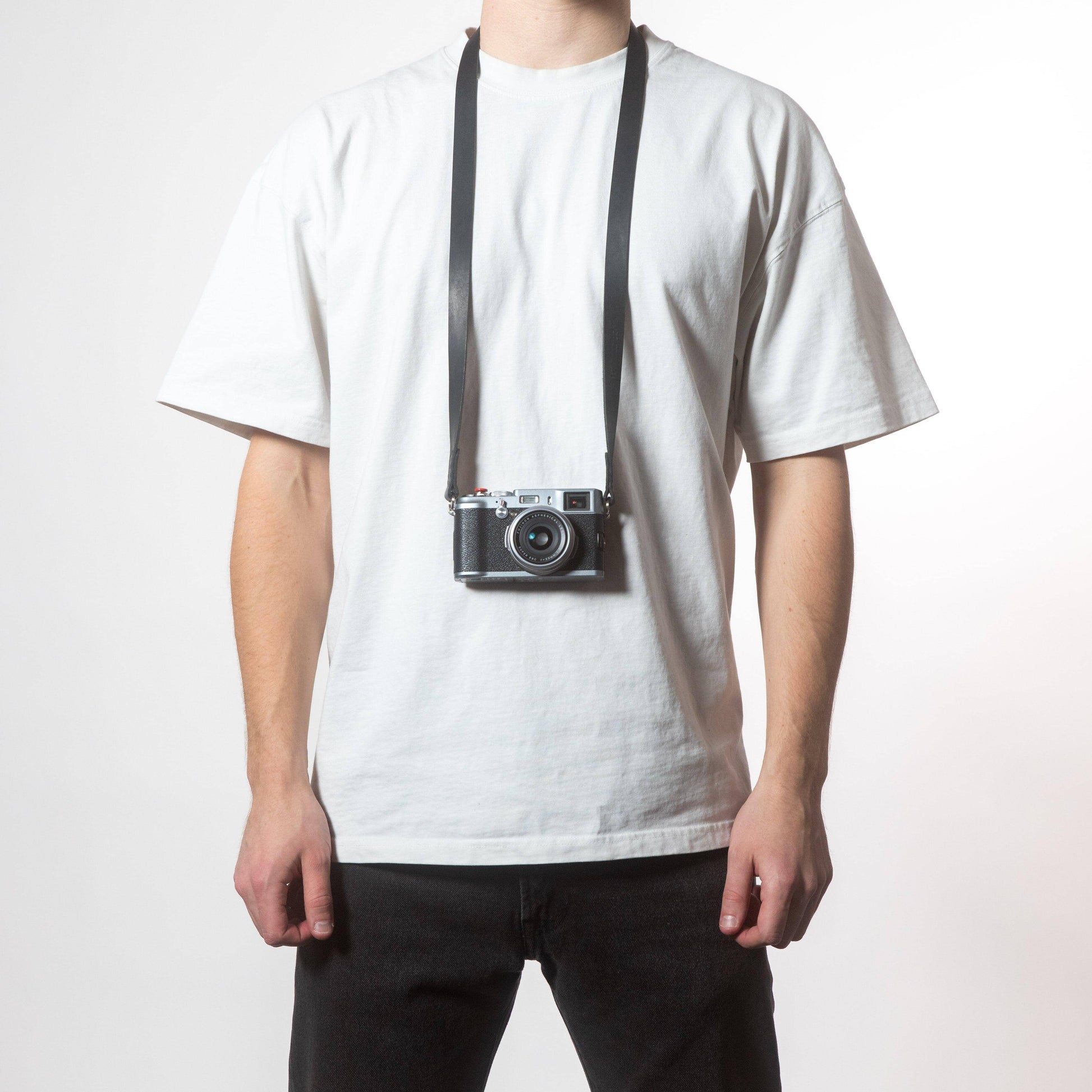 003 Original Leather Camera Strap Leather Camera Strap Arch Appearance Black Short / 72 cm / 28"