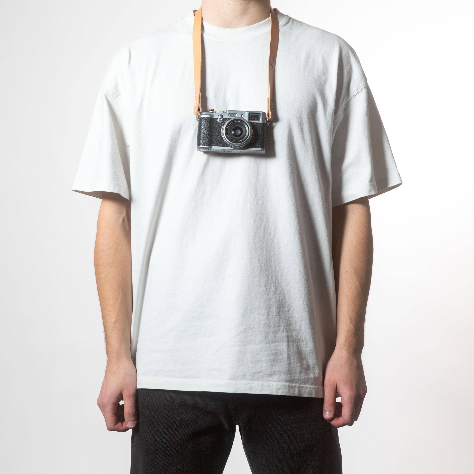003 Original Leather Camera Strap Leather Camera Strap Arch Appearance Natural Short / 72 cm / 28"