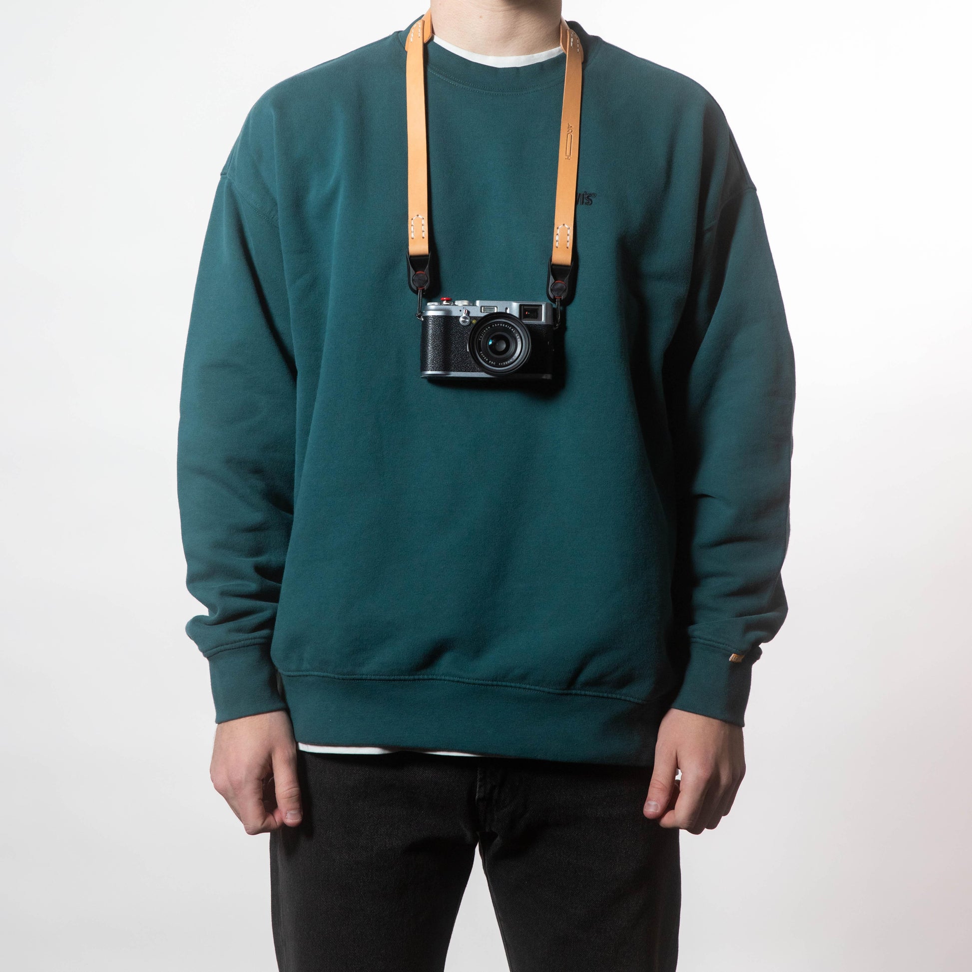 006 Neck Pad Camera Strap with Peak Design Leather Camera Strap Arch Appearance Natural Short / 72 cm / 28"