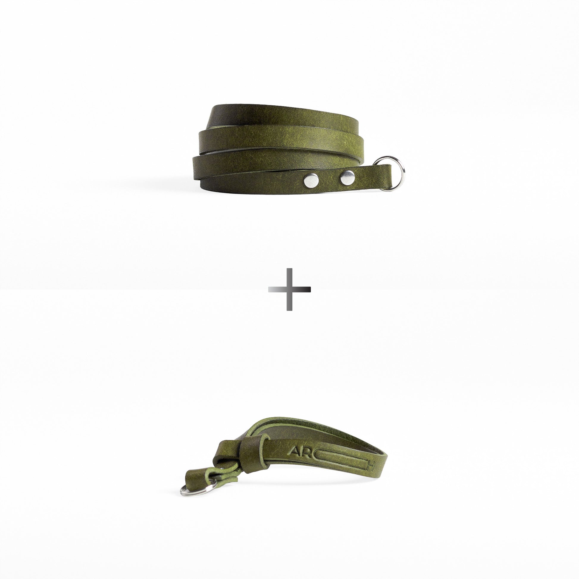 slim leather camera strap and slim wrist camera strap as a bundle 