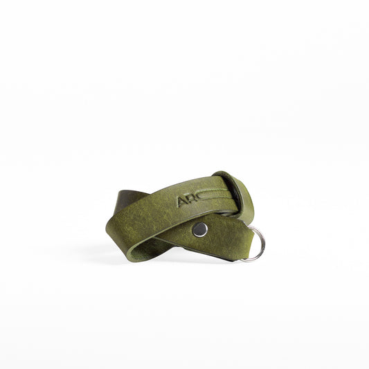 original leather wrist camera strap with a split ring
